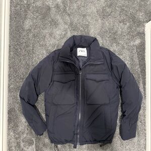Zara Mens navy blue winter jacket size M